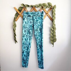 Maaji Teal Floral Print Leggings